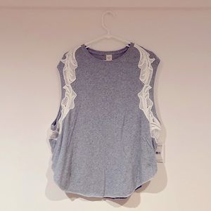 Free People Sweatshirt Lace Tank